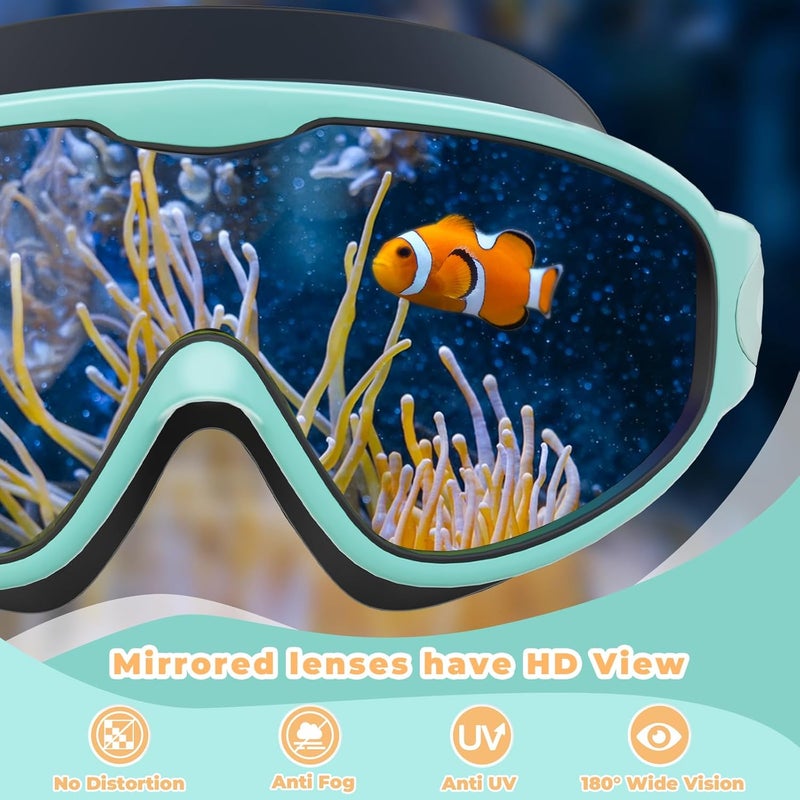 Keary 2 Pack Kids Swim Goggles for 3-15 UV Protection Anti-Fog Pool Water Swimming Goggles For Boys Girls Youth Toddler - Image 3